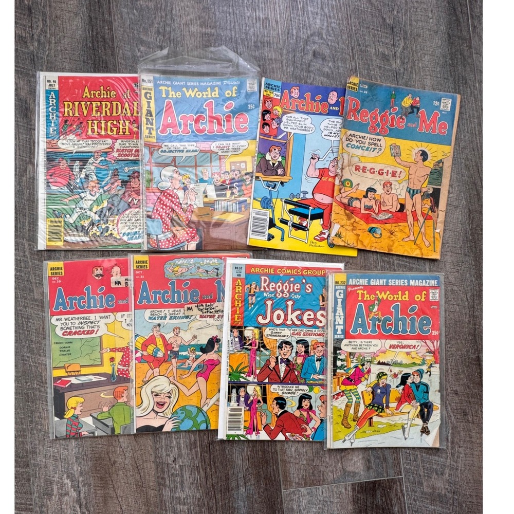 Vintage‎ Archie Comic Book Lot Archie Giant Series Reggie and Me Archie Jokes x8